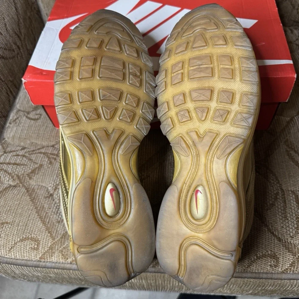Nike Air‎ Max 97 Olympic Gold Size 11 Great Condition! Pre-owned No Box